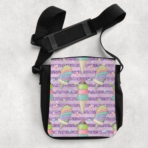 Girls Purple Glitter Popsicle Ice Cream Dance Shoulder Accessory Bag
